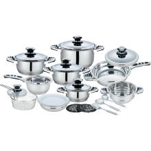 21 Pieces Stainless Steel Wide Edge Cookware Set